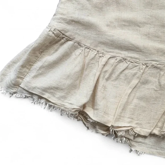Women's Cream Ruffle Hem Skirt - Picture 3 of 7